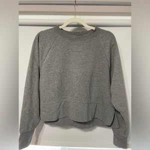 Nike Embossed Cropped Crew-Neck Sweater